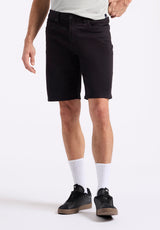 Buffalo David Bitton Relaxed Straight Dean Men's Freedom Flex Shorts color BLACK