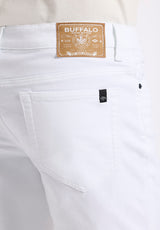 Buffalo David Bitton Relaxed Straight Dean Men's Freedom Flex Shorts color BRIGHT WHITE