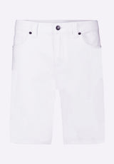 Buffalo David Bitton Relaxed Straight Dean Men's Freedom Flex Shorts color BRIGHT WHITE