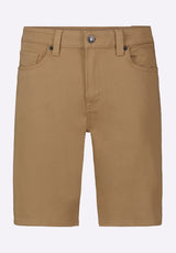 Buffalo David Bitton Relaxed Straight Dean Men's Freedom Flex Shorts color DARK BEIGE