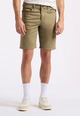 Buffalo David Bitton Relaxed Straight Dean Men's Freedom Flex Shorts color OLIVE