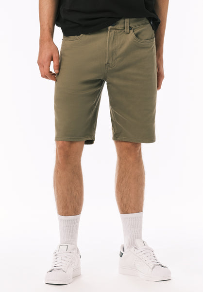 Buffalo David Bitton Relaxed Straight Dean Men's Freedom Flex Shorts COLOR Olive