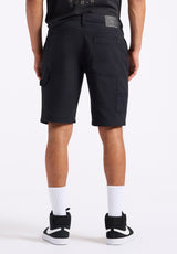 Buffalo David Bitton Relaxed Straight Dean Men's Utility Cargo Shorts color BLACK