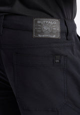 Buffalo David Bitton Relaxed Straight Dean Men's Utility Cargo Shorts color BLACK