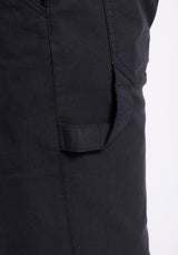 Buffalo David Bitton Relaxed Straight Dean Men's Utility Cargo Shorts color BLACK