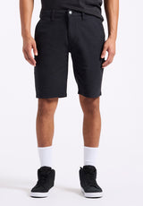 Buffalo David Bitton Relaxed Straight Dean Men's Utility Cargo Shorts color BLACK