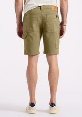 Buffalo David Bitton Relaxed Straight Dean Men's Utility Cargo Shorts color OLIVE