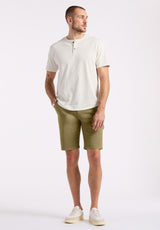 Buffalo David Bitton Relaxed Straight Dean Men's Utility Cargo Shorts color OLIVE