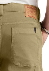 Buffalo David Bitton Relaxed Straight Dean Men's Utility Cargo Shorts color OLIVE