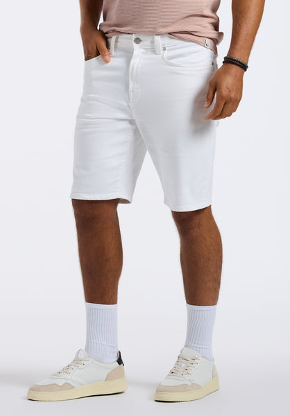 Buffalo David Bitton Relaxed Straight Dean Men's Short color PURE WHITE