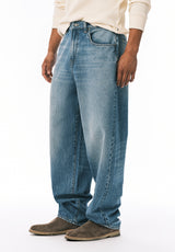 Jean Coupe Très Ample Mikey pour Homme, Bleu Sablé - BM26120