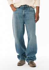 Jean Coupe Très Ample Mikey pour Homme, Bleu Sablé - BM26120