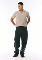 Jean Coupe Très Ample Mikey pour Homme, Noir - BM26121