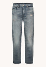 Buffalo David Bitton Relaxed Stright Driven Men's Jeans, Crinkled And Torn