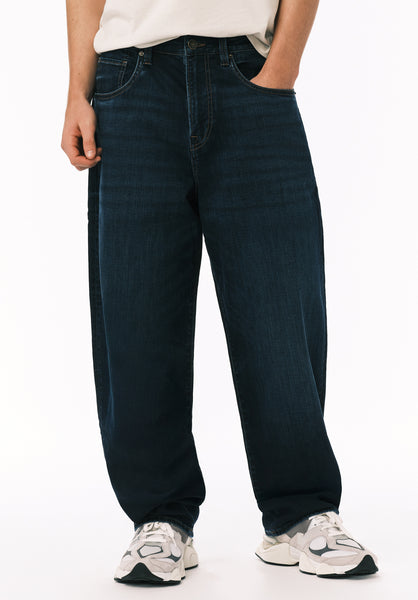 Buffalo David Bitton Mikey Men's Baggy Fit Jeans Whiskered And Worn