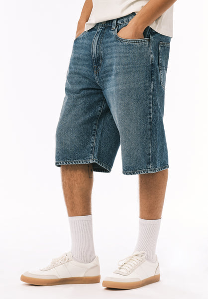 Buffalo David Bitton Mick Men's Wide Leg Denim Short COLOR Distressed Blue