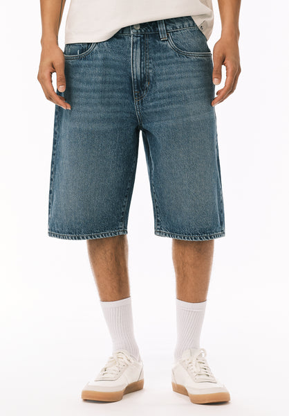 Buffalo David Bitton Mick Men's Wide Leg Denim Short COLOR Distressed Blue