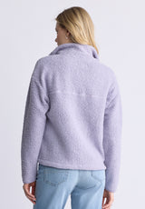 Buffalo David Bitton Sena Women's Sherpa Jacket with Chest Pocket, Thistle Purple - JK0036F Color THISTLE