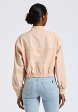 Buffalo David Bitton Pyper Women's Cropped Zip-Up Jacket color CAMEO ROSE