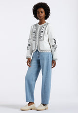 Buffalo David Bitton Ashleigh Women's Quilted Embroidered Button-Up Jacket color