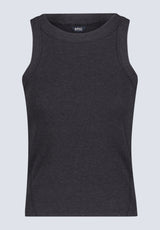 Regine Women's Ribbed Tank Top, Carbon black - KT0119H