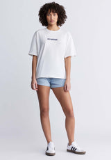 Buffalo David BittonAbbey Women's Oversized Printed T-Shirt in White - KT0136P Color WHITE