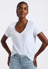 Buffalo David Bitton Moxie Women's Slub Knit V-Neck T-Shirt color