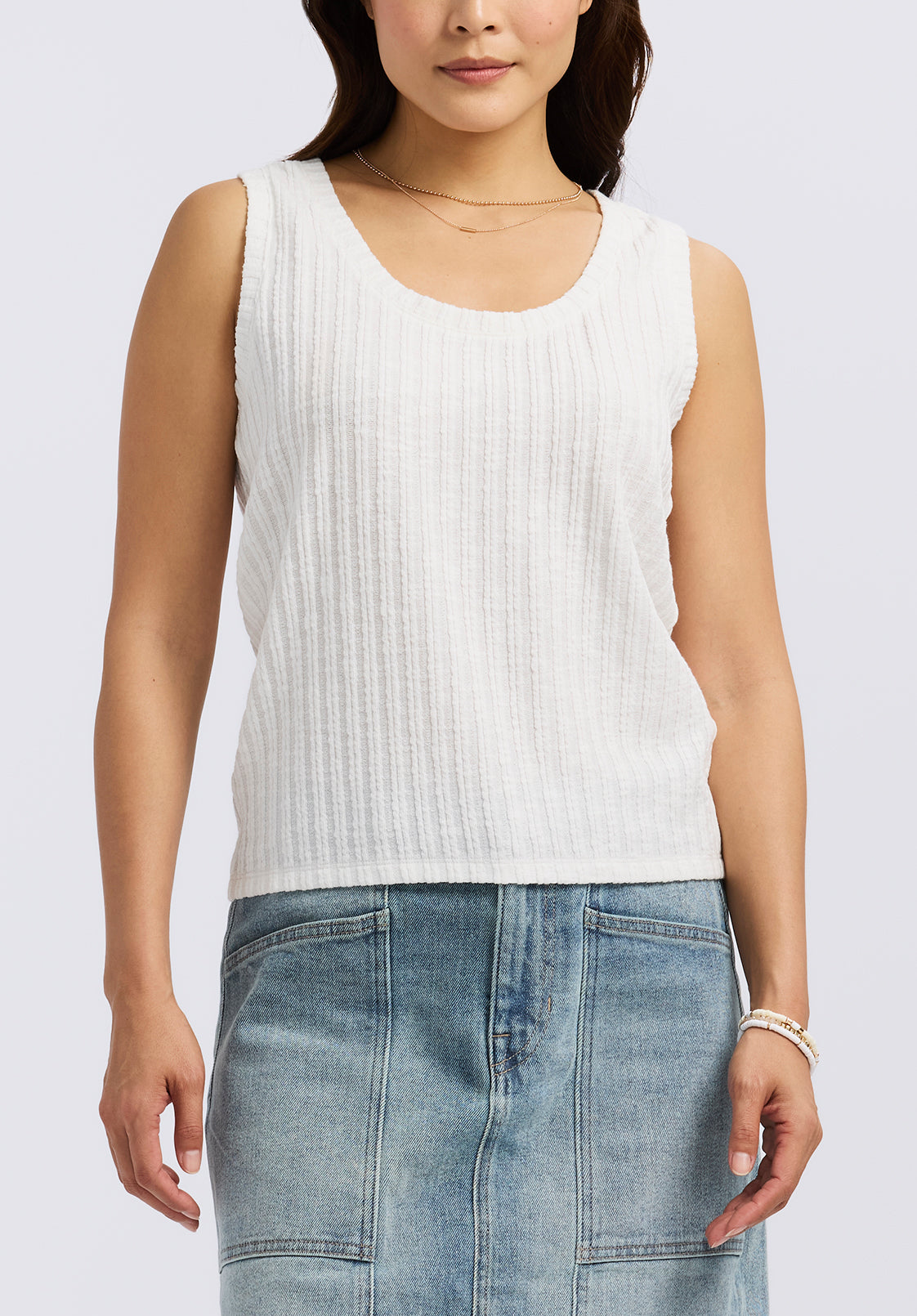 トップス Andmary Cotton ribbon tank Cotton ribbon tank