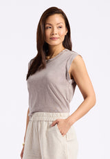 Buffalo David Bitton Elayne Women’s Sleeveless Top color DRIFTWOOD