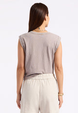 Buffalo David Bitton Elayne Women’s Sleeveless Top color DRIFTWOOD