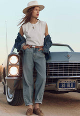 Buffalo David Bitton High Rise Barrel Barbara Women's Jeans color INDIGO