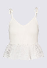 Buffalo David Bitton Picabo Women's Textured Cotton Peplum Top color