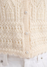 Buffalo David Bitton Merrybell Women's Pointelle Knit Button-Down Vest color