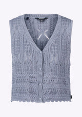 Buffalo David Bitton Merrybell Women's Pointelle Knit Button-Down Vest color