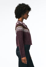 Frederick Women's Fair Isle Button-Up Cardigan color FIG