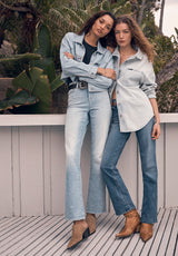 Jean taille mi-haute et coupe bootcut pour femme Mid Rise Bootcut Queen, vintage et veiné - BL15872