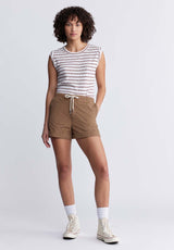 Buffalo David BittonCasiane Women’s drawstring Shorts in Vintage Caramel - WB0004P Color VINTAGE CARAMEL