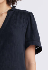 Buffalo David BittonZinnia Women's Ruffled Dress in Black - WD0033P Color