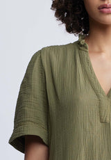 Buffalo David BittonZinnia Women's Ruffled Dress in Olive Green - WD0033P Color