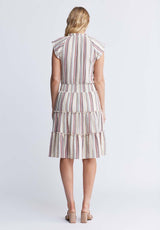 Buffalo David BittonLivia Women’s Sriped Midi Dress In Whitecap Grey - WD0034P Color