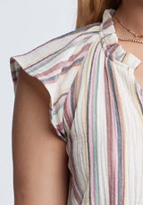 Buffalo David BittonLivia Women’s Sriped Midi Dress In Whitecap Grey - WD0034P Color