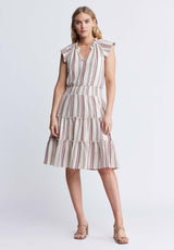 Buffalo David BittonLivia Women’s Sriped Midi Dress In Whitecap Grey - WD0034P Color WHITECAP GRAY