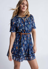 Buffalo David BittonRisette Women’s Printed Dress In Navy - WD0039P Color DIAMONDRAIN NVY