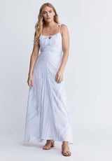 Buffalo David BittonFloriane Women’s Striped Maxi Dress In White - WD0045P Color