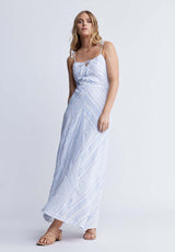 Buffalo David BittonFloriane Women’s Striped Maxi Dress In White - WD0045P Color WHITE