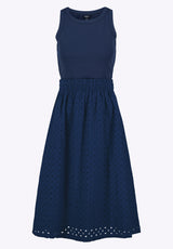 Buffalo David Bitton Drea Women's Sleeveless Tank Dress with Eyelet Embroidered Skirt color