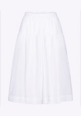 Buffalo David Bitton Lupita Women's Tiered Midi Skirt color WHITE