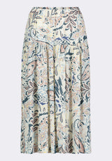Buffalo David Bitton Lupita Women's Floral Print Tiered Midi Skirt color