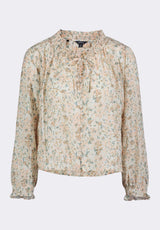 Buffalo David Bitton Maylah Women's Floral Print Long-Sleeve Smocked Blouse color