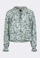 Buffalo David Bitton Maylah Women's Floral Print Long-Sleeve Smocked Blouse color